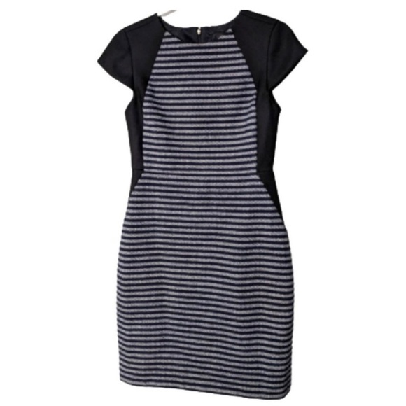 EUC J.Crew Stunning wool blend striped dress - Picture 2 of 8